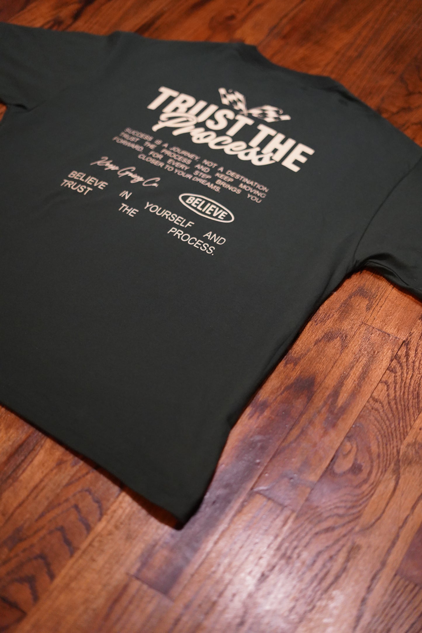 Forest Green/Off-White: “Trust the Process” HEAVYWEIGHT TEE