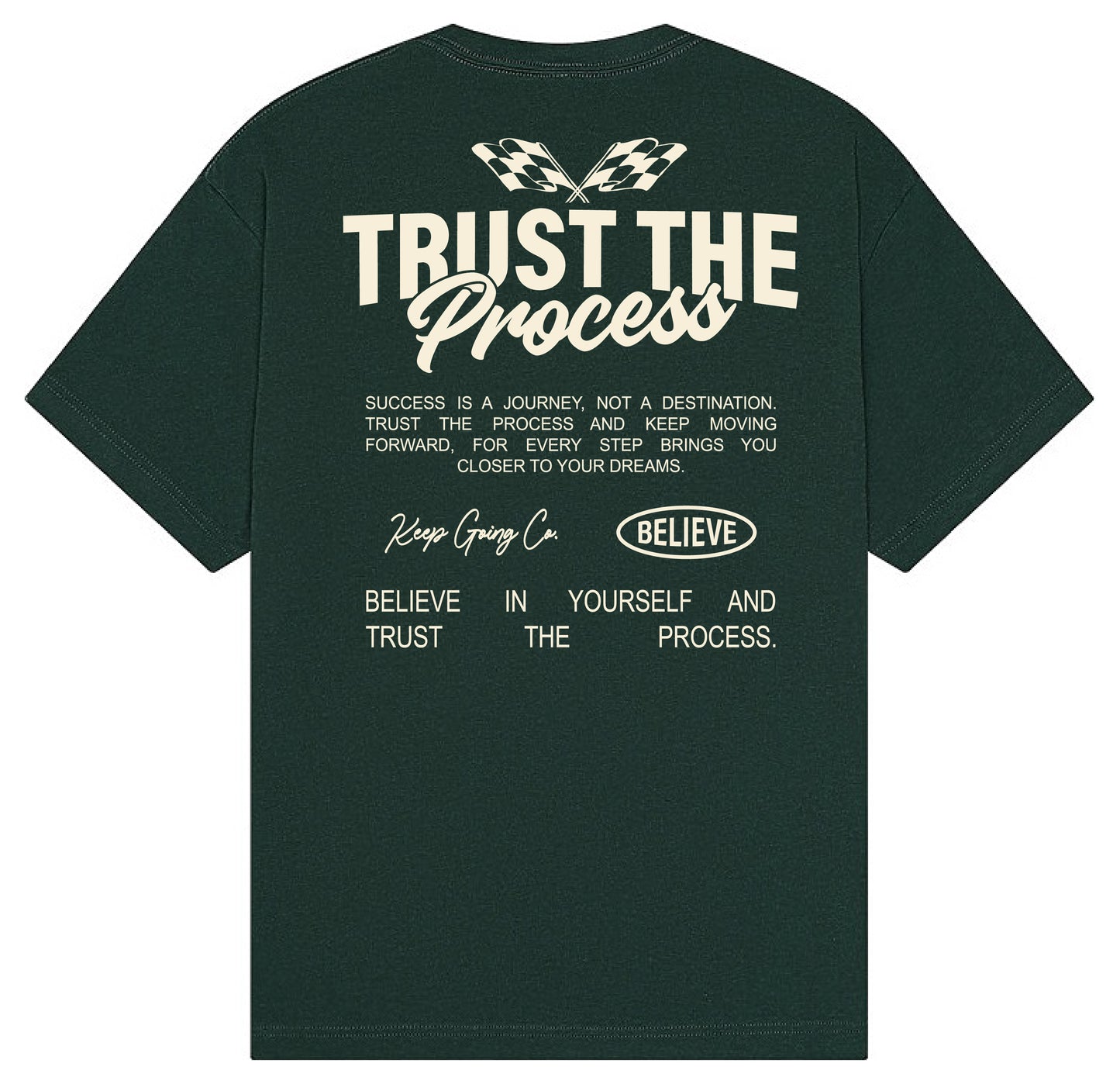 Forest Green/Off-White: “Trust the Process” HEAVYWEIGHT TEE