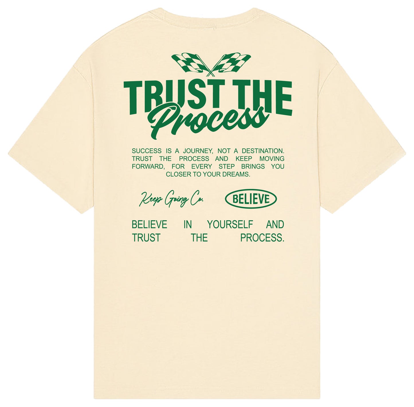 Natural/Kelly Green: “Trust the Process” HEAVYWEIGHT TEE